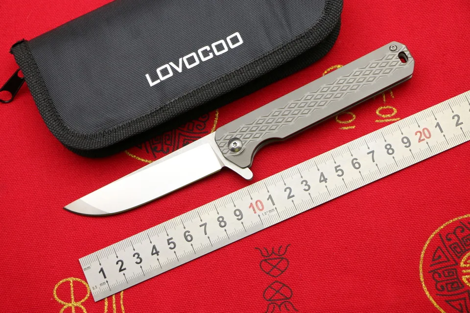 LOVOCOO A08 9cr18mov лезвие titanium ручка Флиппер складной нож для отдыха на открытом воздухе, для кемпинга, охоты, карманный тактический фрукты Ножи EDC инструменты