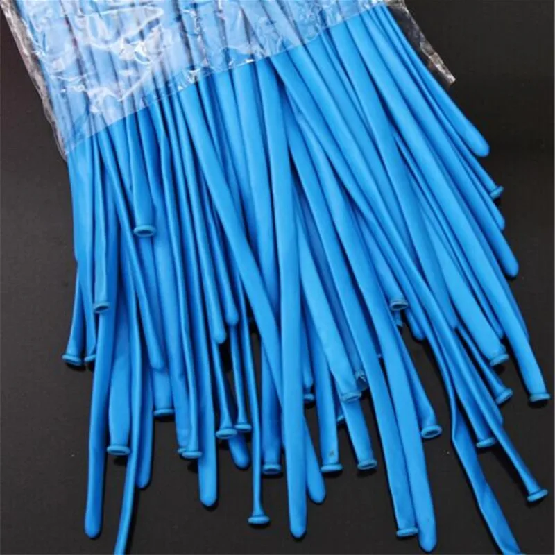 

100pcs/lot1.5g Long Latex Blue Ballon Kids Favorite Baloon Birthday Party Supplies Baby Shower Decoration Boy/Girl