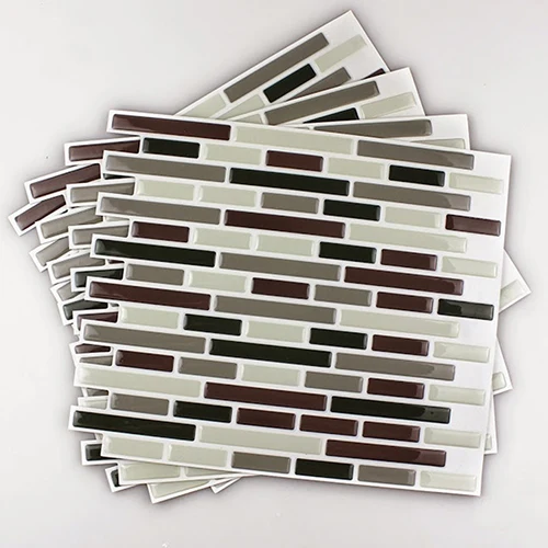 4Pcs Mosaic Self Adhesive Tile Wall Sticker Home Decor DIY 3D Pattern Kitchen Backsplash Stickers Mural Decals Vinyl | Дом и сад
