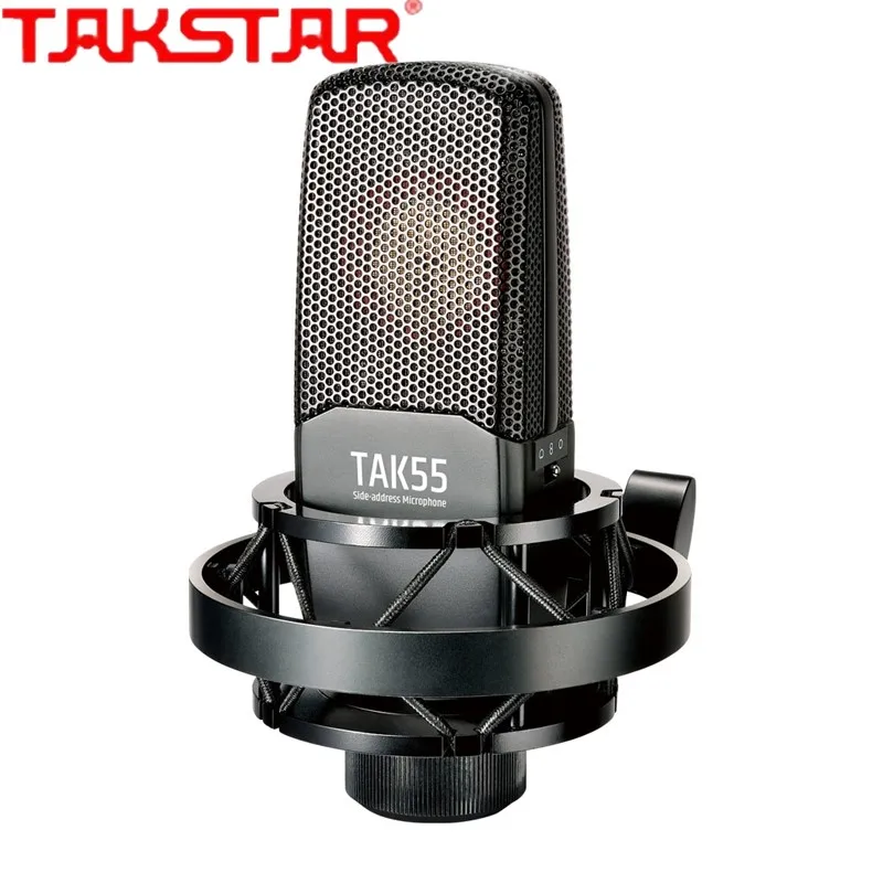 Takstar TAK55 высокое качество студийного класса профессиональный звукозаписывающий микрофон с двумя позолоченный диафрагмы три полярные узоры