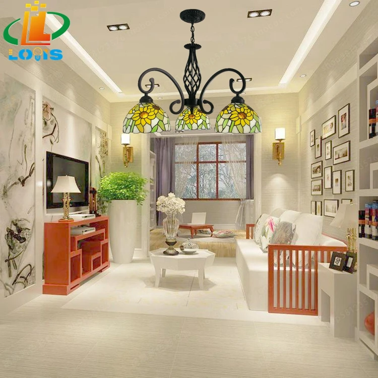 Американская люстра из кованого железа светильник для спальни гостиной