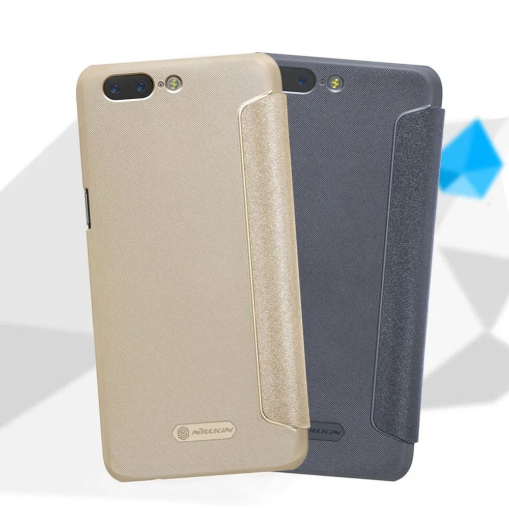 Флип Чехол для OnePlus 5 Nillkin Sparkle Флип кожаный чехол 1 плюс 5 A5000 один плюс 5 Смарт сна функция телефон Сумки