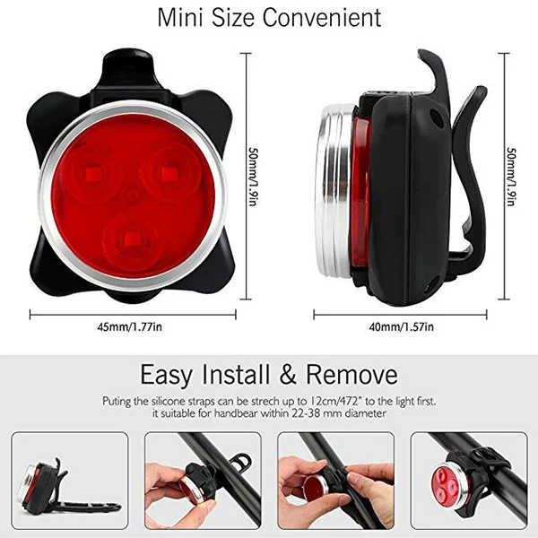 USB зарядка велосипедный задний фонарь светодиодный Фонарь передний свет MTB