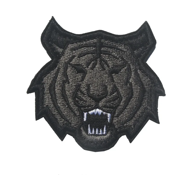 Tiger ACU 6.3X6CM Нашивка С Вышивкой животных, леопарда, тигра, медведя, волка, пчелы, кролика, тактические нашивки в Военном Стиле, нашивки с аппликацией, эмблема, вышитые значки - Цвет: Tiger ACU 6.3X6CM