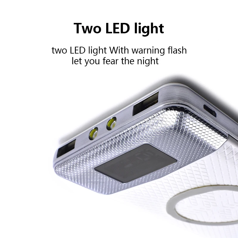 Беспроводной блок питания Dual USB power Bank 10000 мА ч беспроводное зарядное устройство