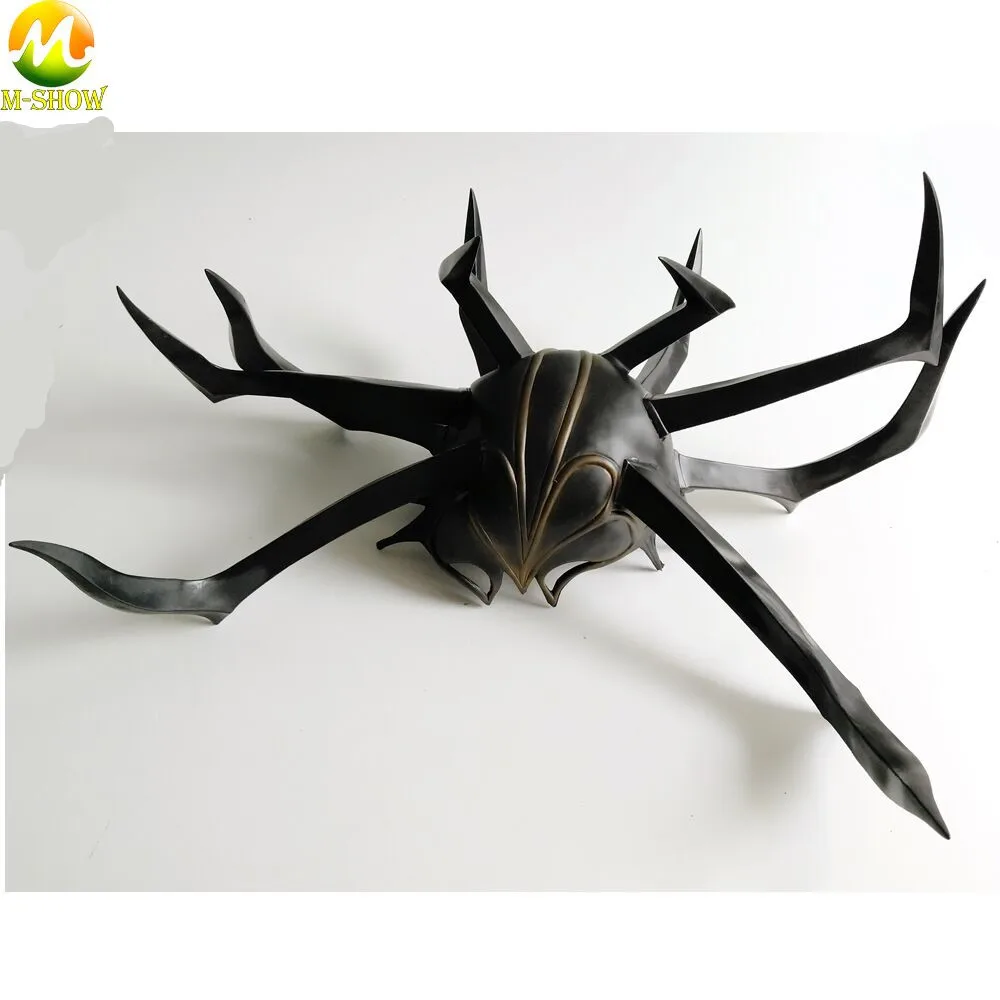 Шлем Thor Ragnarok Hela, мягкая ПВХ маска Hela, головной убор для косплея на Хэллоуин, высокое качество, шлем для косплея Hela для женщин