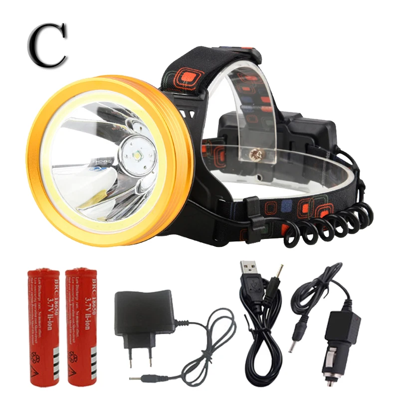 C Litwod Z20136 CREE XHP50 светодиодный налобный фонарь XM-L T6 COB 18650 аккумуляторные батареи, отражатель, Головной фонарь, фонарь, фара - Испускаемый цвет: C