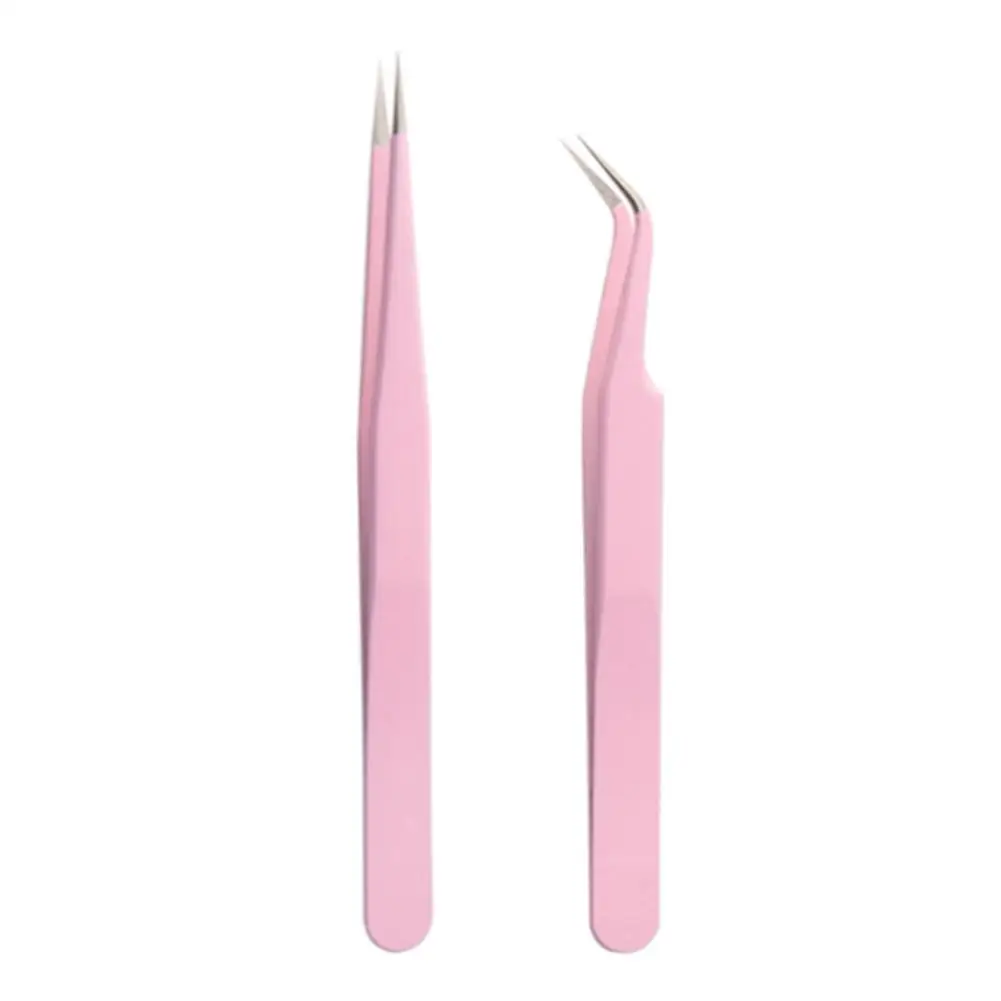 Цветной Антистатический пинцет 2 шт. набор наращивание ресниц специальный для