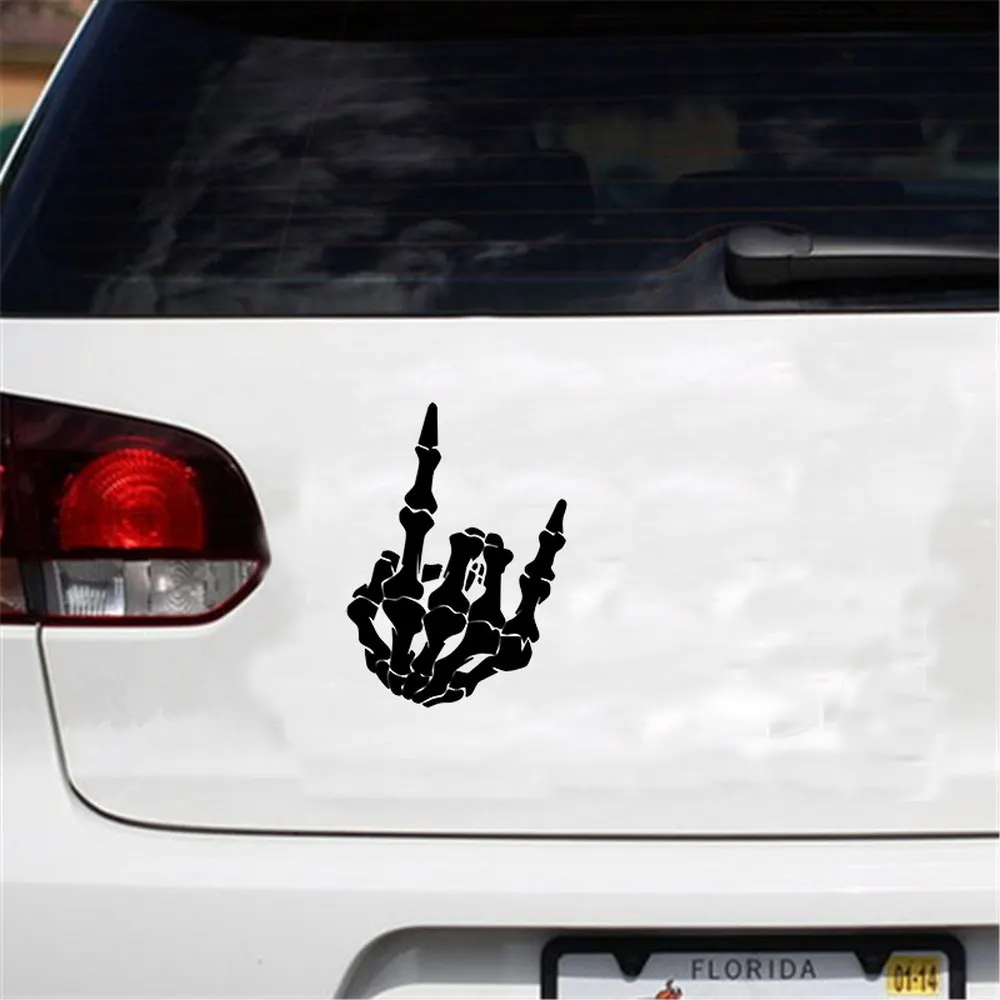 Череп палец графическая наклейка на машину мотоцикл окно автомобиля