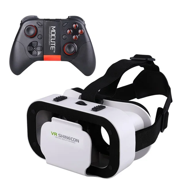 VR And Gamepad Виртуальная реальность VR Box VR SHINECON 5,0 очки гарнитура для 4,7-6,0 дюймового смартфона супер мини и легкий - Цвет: VR And Gamepad