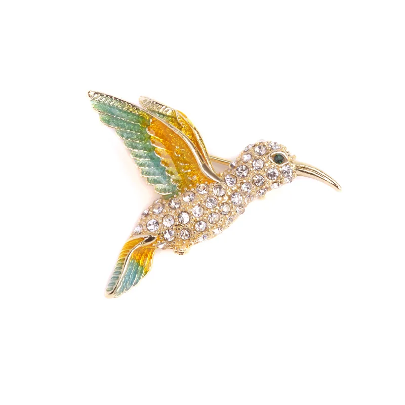 Большая эмалированная эмалевая брошка бабочка в виде птицы Корсажная оптовая