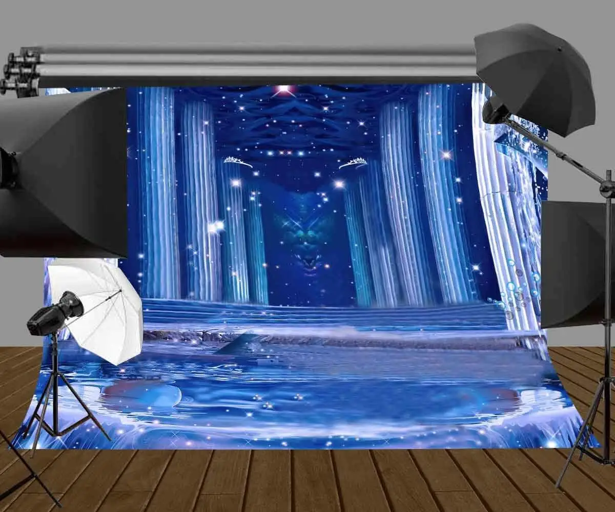 7x5ft Amazing Ice Scene Backdrop Shiny Pillar background Flowing Water Photography Backdrops Studio Props | Электроника