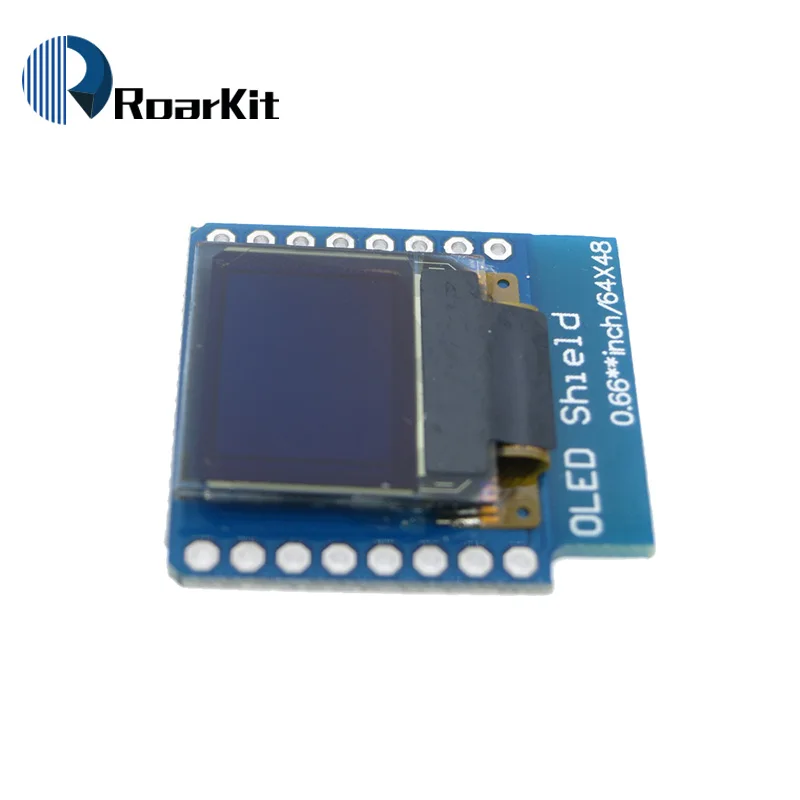 Светодиодный ЖК дисплей 0 66 дюйма 64X48 IIC I2C O экран для Arduino совместимый с D1 mini|shield for