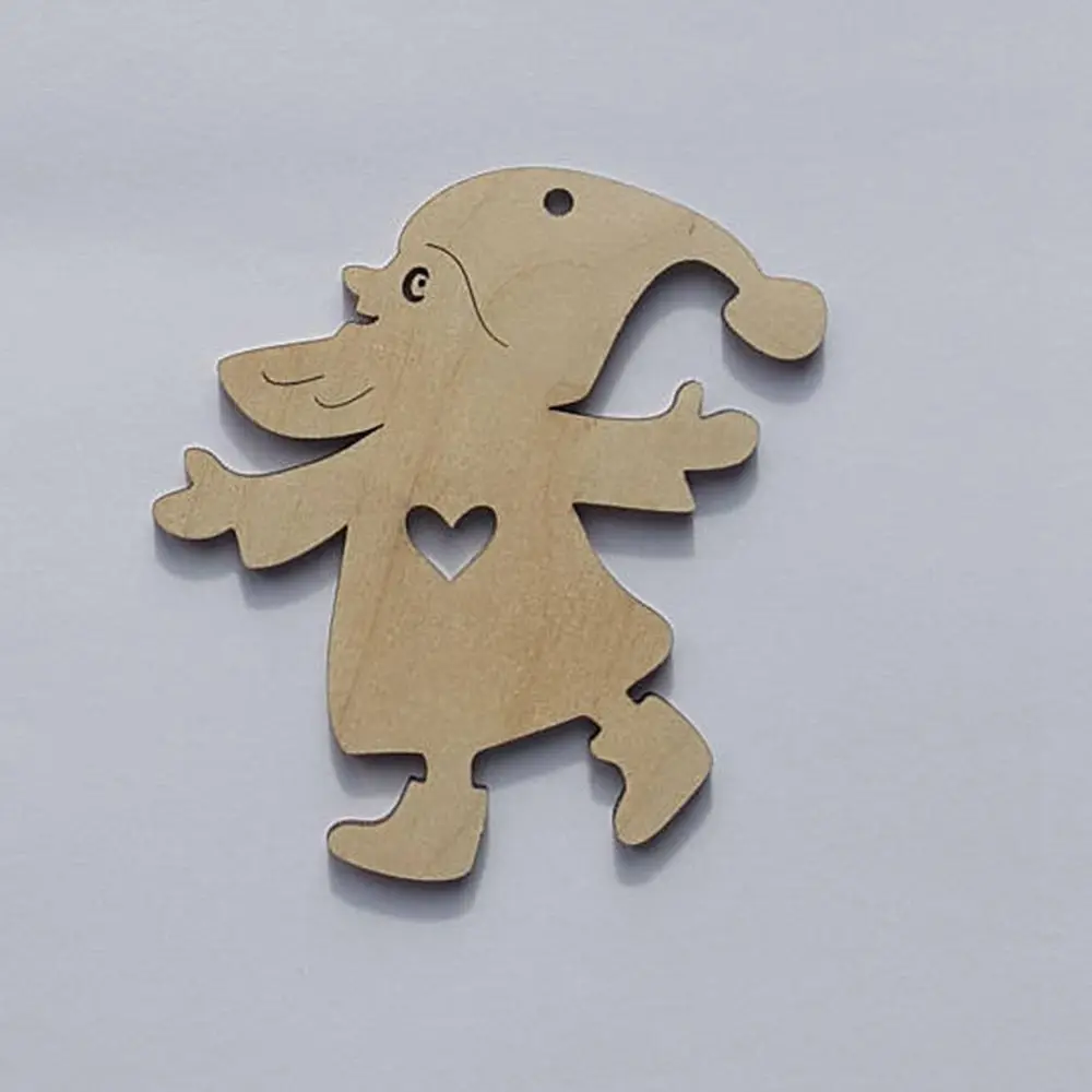 

50 pcs free shipping Wood Santa Claus wooden christmas decoration