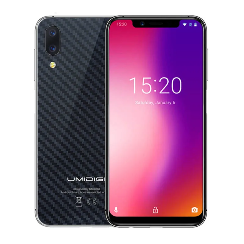 Carbon Fiber Umidigi One Pro, глобальная версия, 4 ГБ, 64 ГБ, Helio P23, четыре ядра, 5,9 дюймов, полноэкранный, Android 8,1, NFC, смартфон, отпечаток пальца, мобильный телефон - Цвет: Carbon Fiber