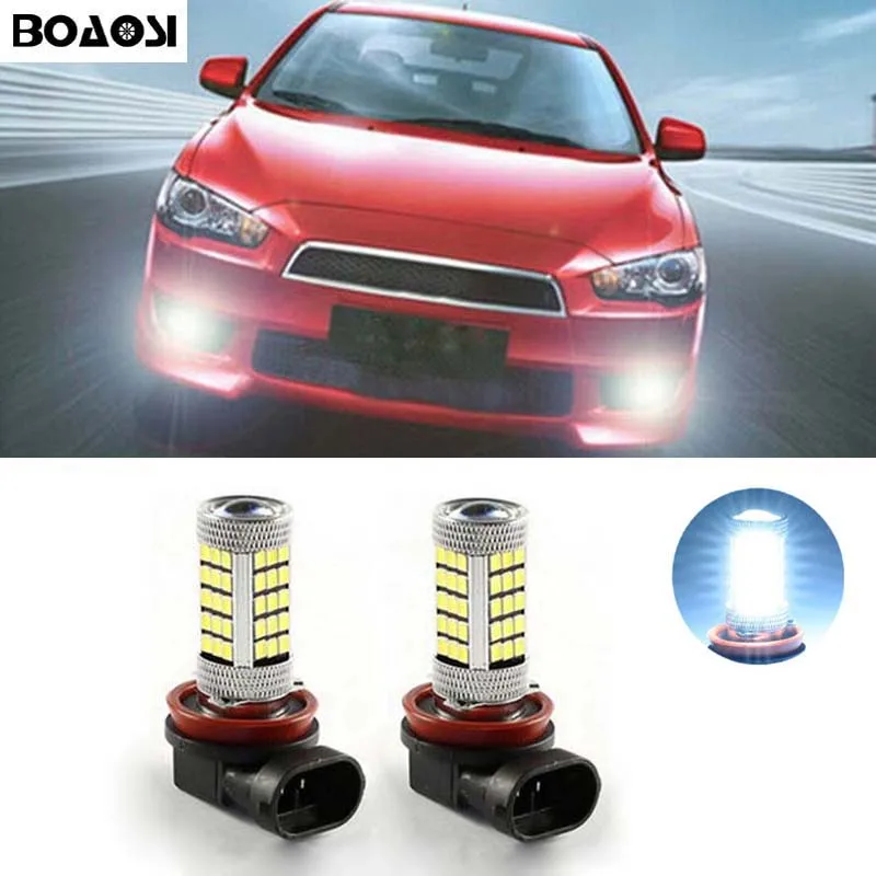 BOAOSI 2x H8 H11 ошибка Freee 2835 Cree ЧИПАМИ светодиодные противотуманные светильник DRL