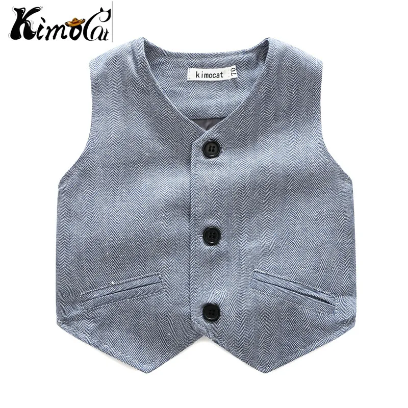 Kimocat new baby boy cartoon suit of and child gentleman's vest shirt three pieces |