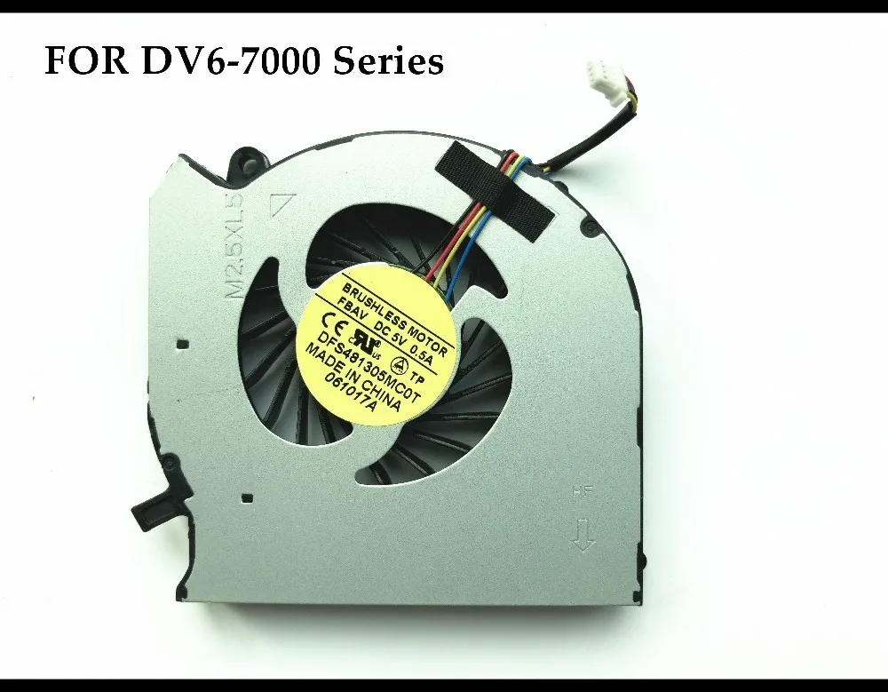 Новый оригинальный кулер для ноутбука HP Pavilion DV6-7000 охлаждения процессора DFS481305MC0T