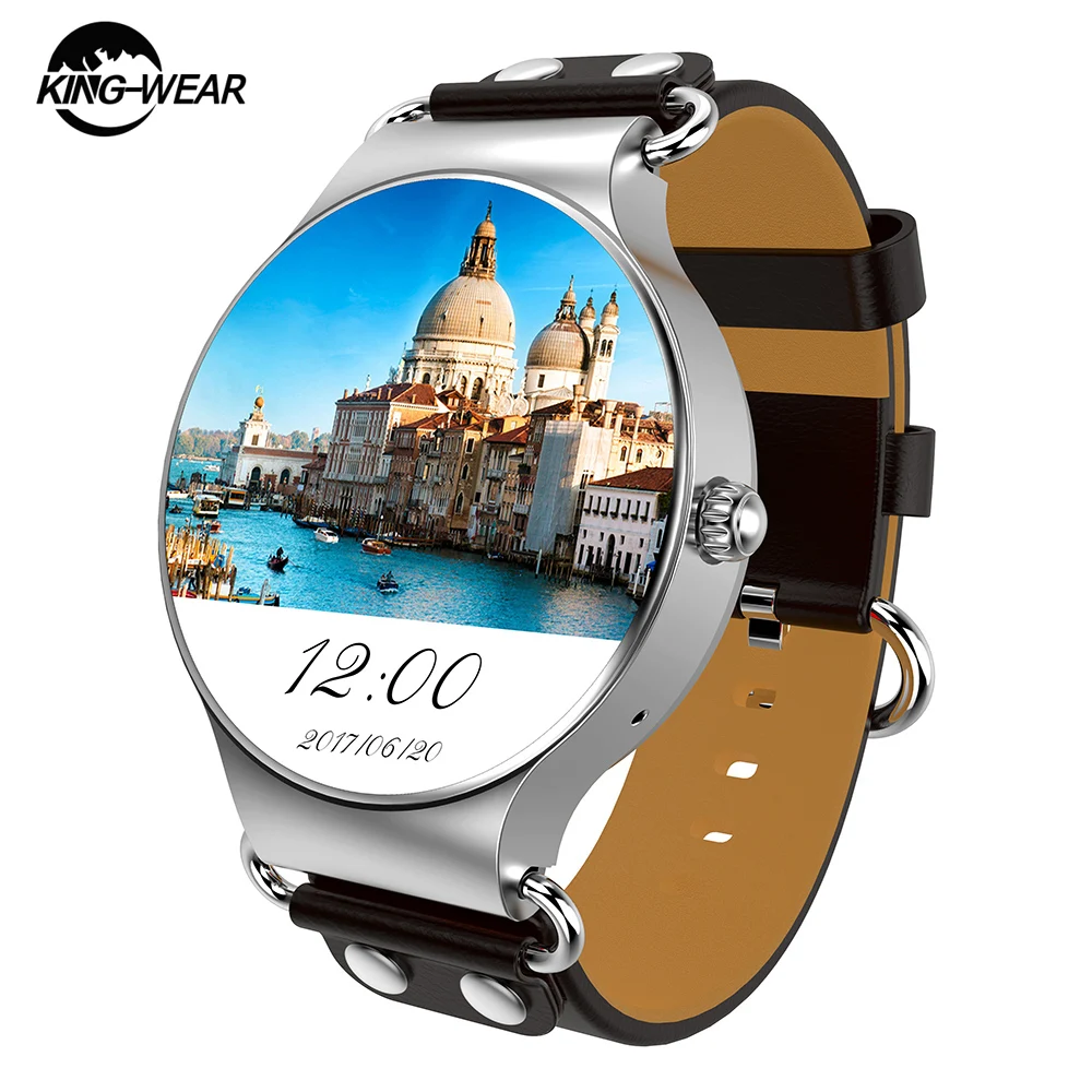 KingWear KW98 3G Smartwatch телефон Android 5 1 39 дюймов MTK6580 четырехъядерный 8 Гб ROM GPS измерение