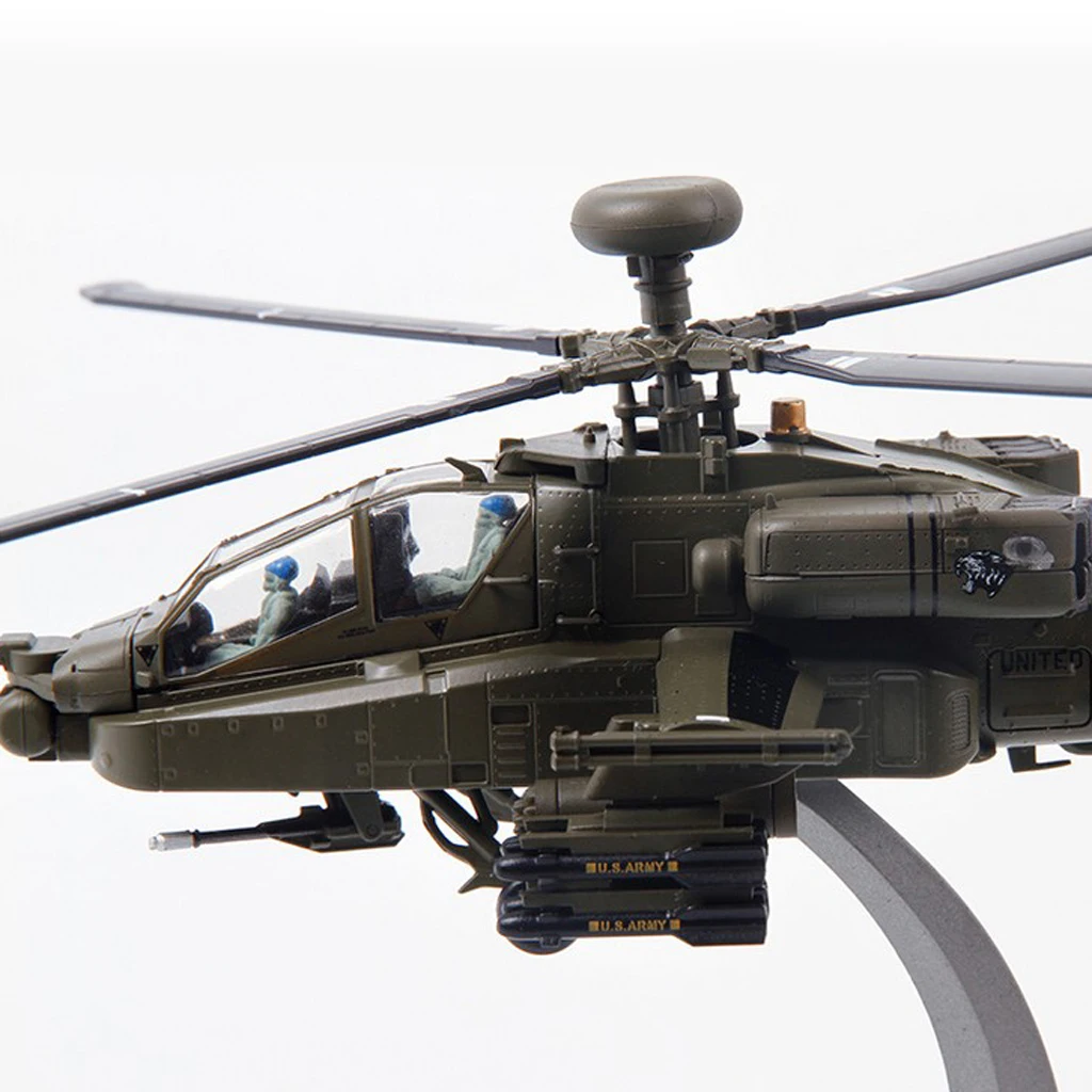 1:72 масштабе Ач 64 Apache вертолет Airforce Литой Сплав Arm зеленый|Наборы для сборки