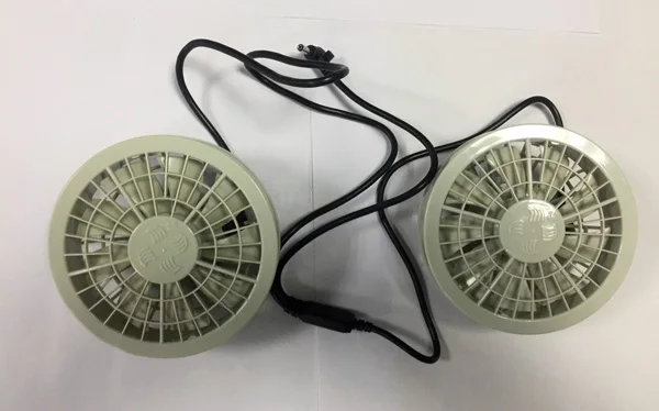 2 fans Комплект аксессуаров для охлаждающей одежды, 7,4 В, 4400 мА/ч, контроль уровня с измерением мощности, батарейный блок, вентиляторы для кондиционера, одежда - Цвет: 2 fans