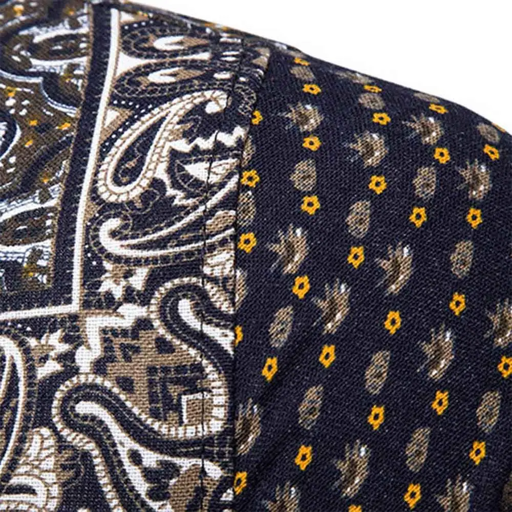 Африканская одежда Fadeco мужская рубашка с коротким рукавом Дашики воск принт