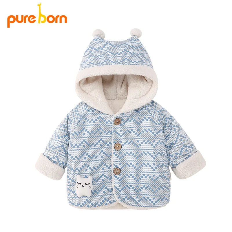 Pureborn/Одежда для маленьких мальчиков зимняя одежда девочек детская куртка