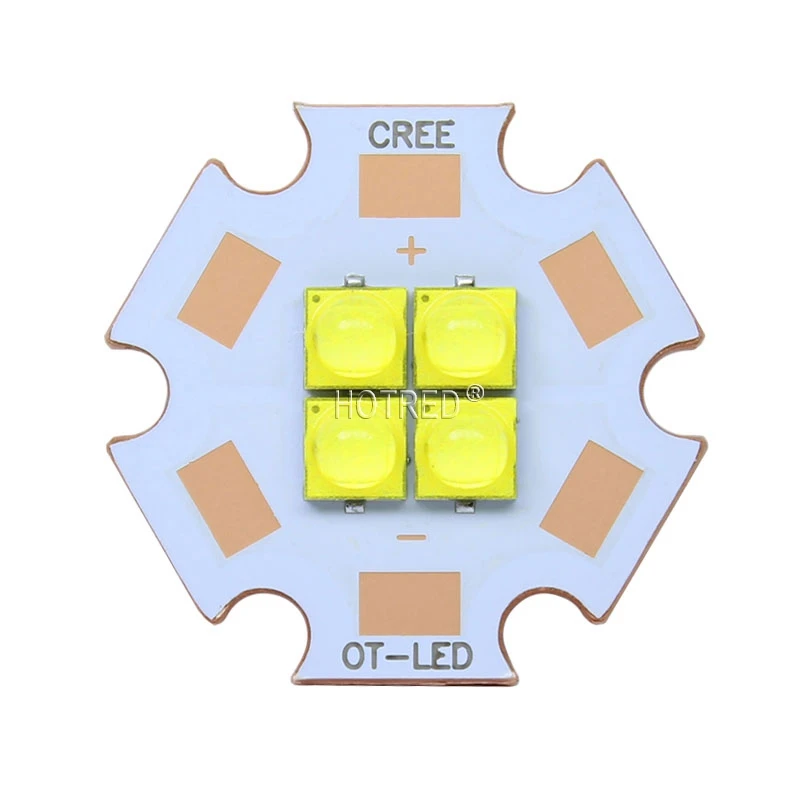 10W-28W Cree XPG3 XP-G3 3V 6V 12V 4Chips High Power LED Emitter Diode for flashlight spot light part DIY with 20mm Copper PCB