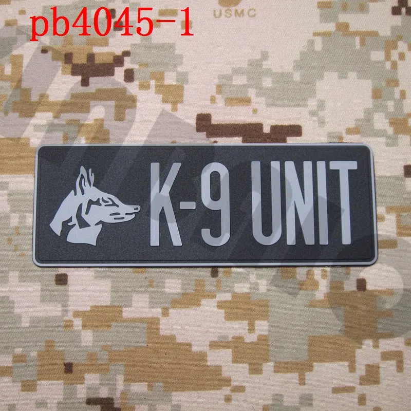 pb4045 Grey 3D ПВХ патч K-9 блок K9 собаки мораль тактических военных - Цвет: pb4045 Grey