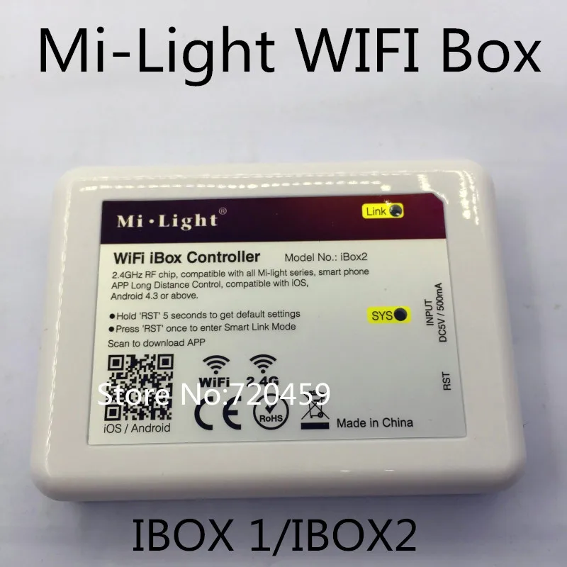 Mi-светильник Led WiFi box 2,4G беспроводная Wifi коробка с регулируемой яркостью Приложение iOS Android пульт дистанционного управления для лампочка milight и контроллер IBOX2