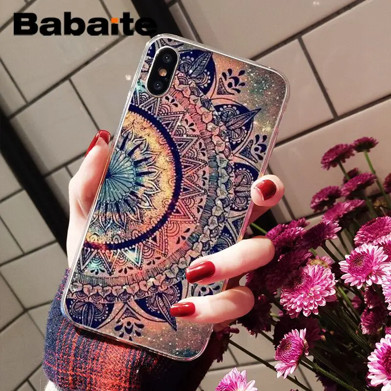 Мягкий чехол для телефона Babaite с изображением цветов Мандалы На Заказ iPhone X XS MAX 6 6S