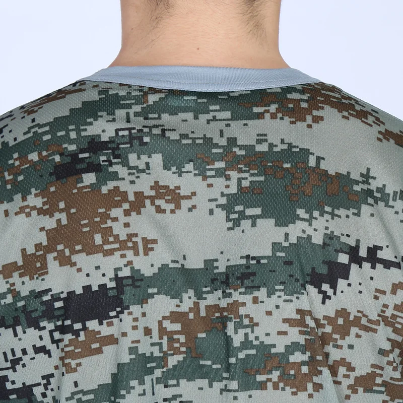 

M-XXXL Cotton Camouflage Short Sleeve Outdoor Training Breathable Comfort Camouflage T-shirt Quick-drying mesh tactical top