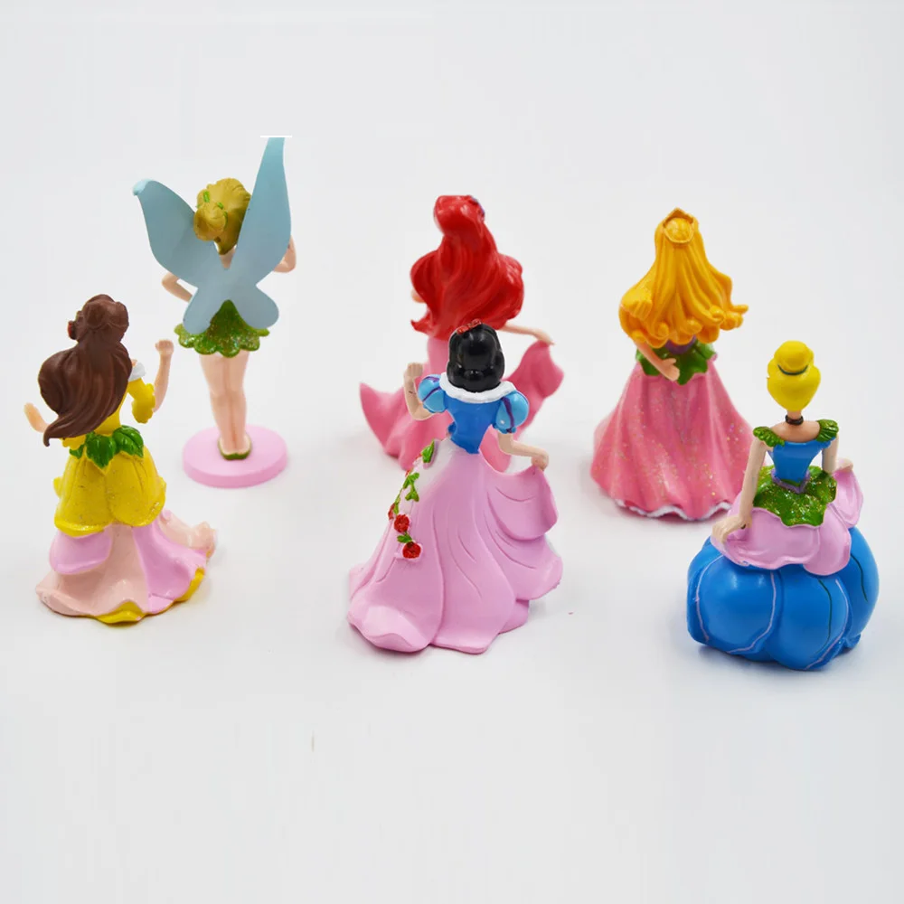 Детские игрушки Disney 6 шт./компл. 8-10 см милые Мультяшные куклы принцессы Белоснежки