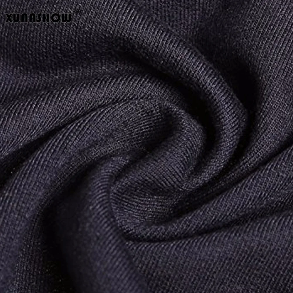 Женский спортивный костюм XUANSHOW сексуальная Толстовка с длинным рукавом и