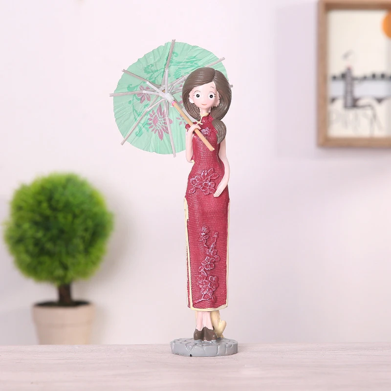 1 шт. декоративные украшения из смолы для дня рождения китайский Чонсам девочек