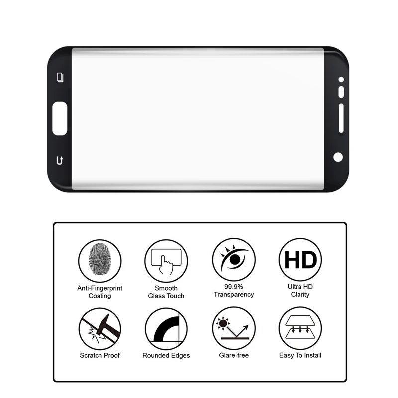 VRURC Screen Protector For Samsung Galaxy S7 Edge Front and Back 3D Full Cover PET Phone Film Guard (2Pcs/Pack)( Not glass) | Мобильные