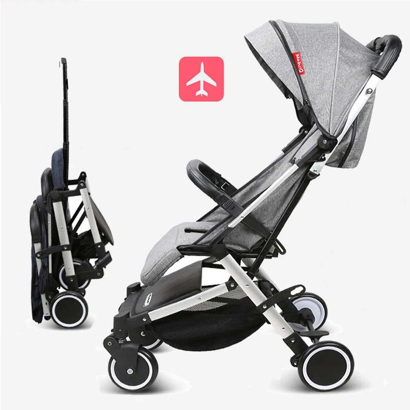 Baby Stroller Can Be Reclining To Sit Four-wheel Shock Absorber Stroller Folding High Landscape Baby Stroller