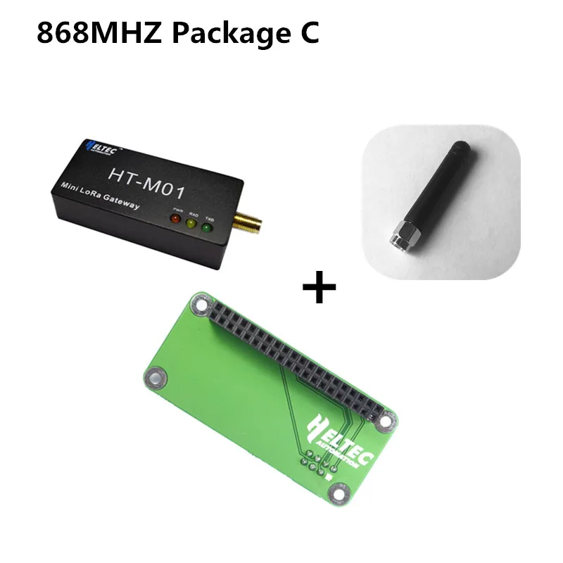 868MHZ Package C Мини Lora шлюз LoraWan SX1301 sx1255/57 lora 8 каналов 433 МГц/470 МГц/868 МГц/915 МГц для шлюза Интегрированный для Raspberry Pi - Цвет: 868MHZ Package C