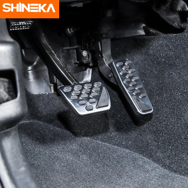 SHINEKA 2 шт. педали для Jeep Wrangler JL 2018 + Автомобильный акселератор педаль тормоза