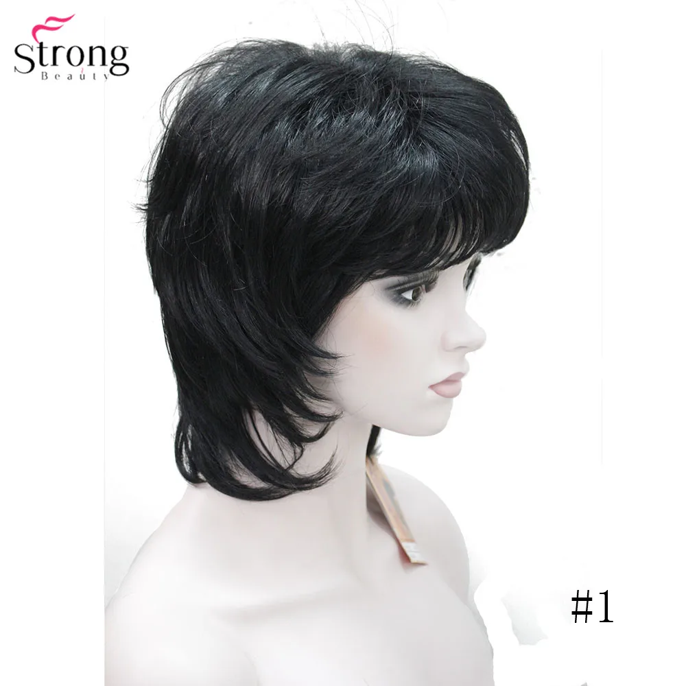 StrongBeauty, Женский синтетический парик, короткие волосы, Рыжий/блонд, натуральные парики, монолитные слоистые прически