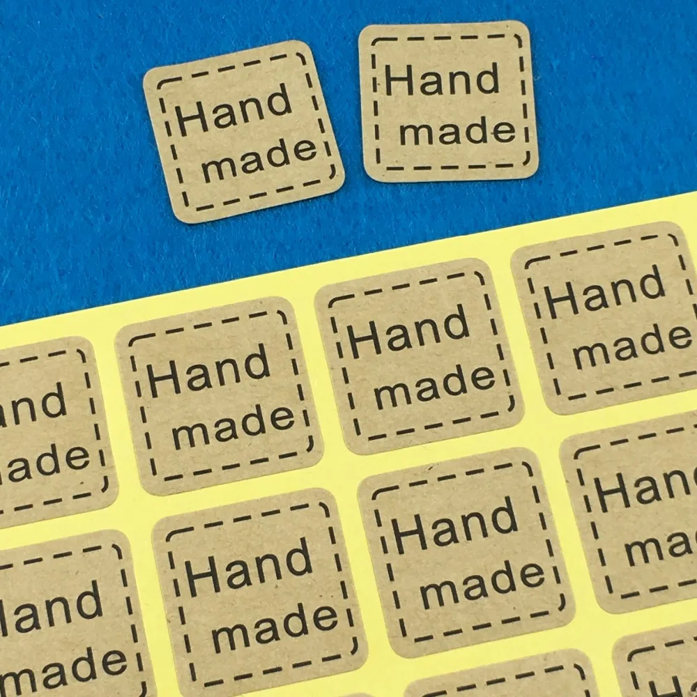 60 шт./лот квадратная бумажная упаковка печатная наклейка ручная работа тортов