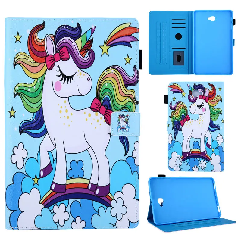 SM-T585 мультфильм чехол для Samsung Galaxy Tab A a6 10," T580 T585 SM-T580 SM-T587 T585N защитный чехол-подставка чехол для телефона+ подарок