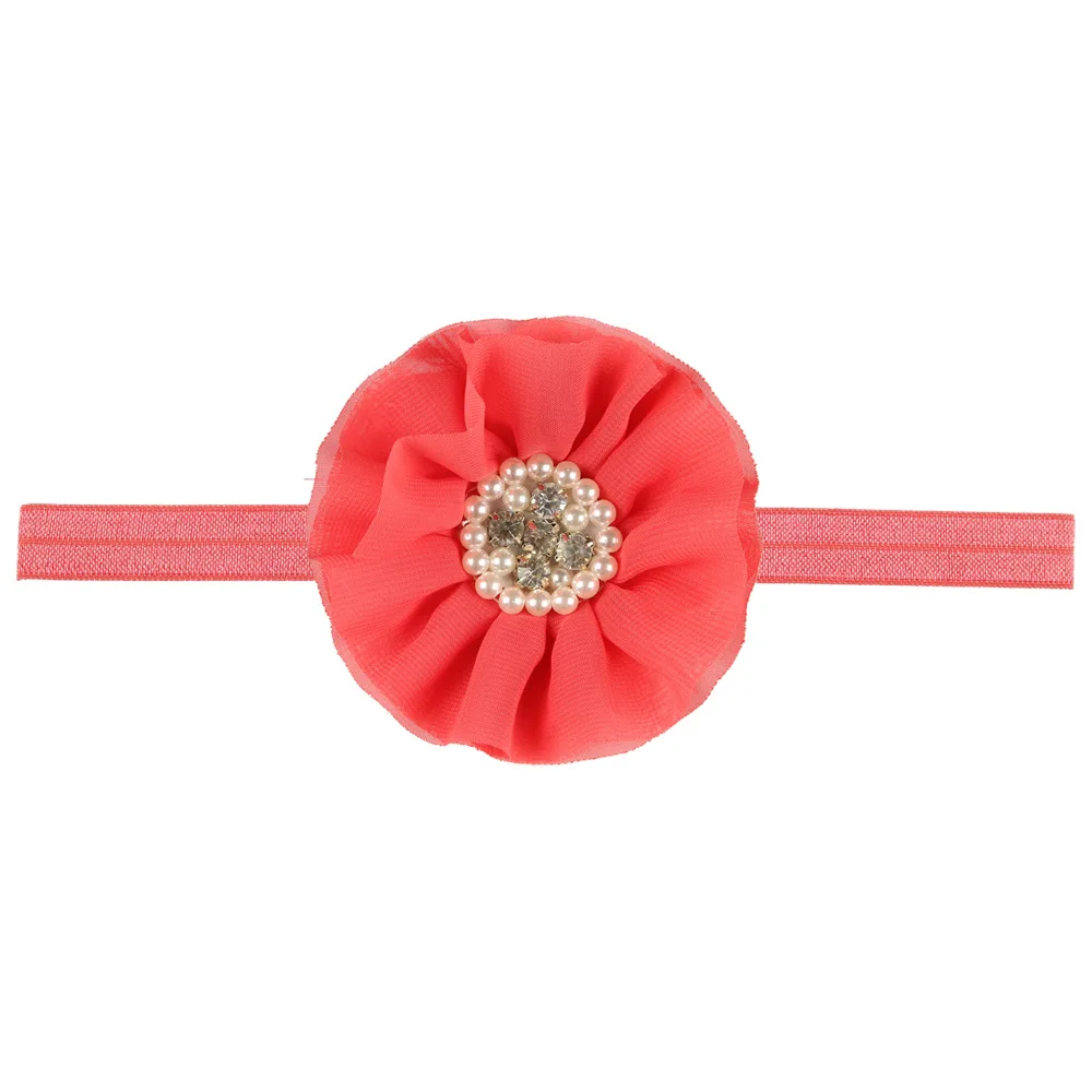 1 Piece MAYA STEPAN Children Pearls Rhinestone Flower Head Hair Band Flowers Accessories Baby Newborn Headband Headwear Headwrap | Детская