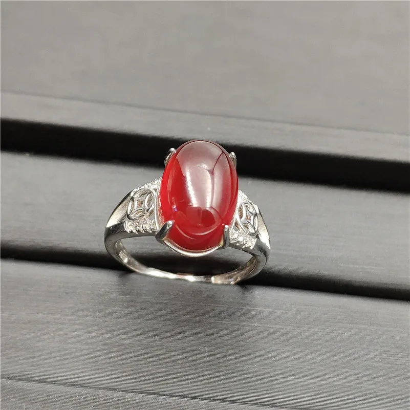 Регулируемое кольцо натуральный гранатовый камень для женщин и мужчин вечеринки