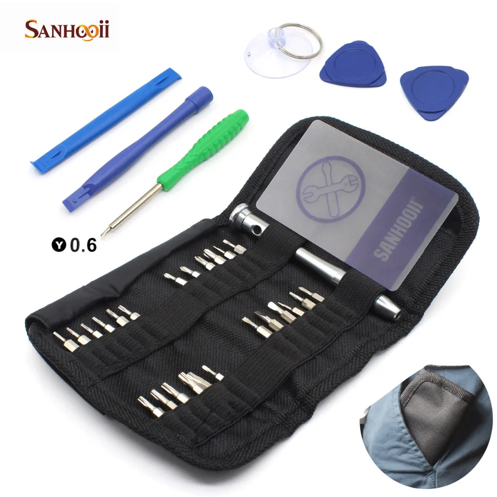 

Набор отверток SANHOOII 32 в 1 мобильный телефон для ремонта iPhone 6s 6 7 8 Plus 5 5s Xiaomi Tablet PC Game