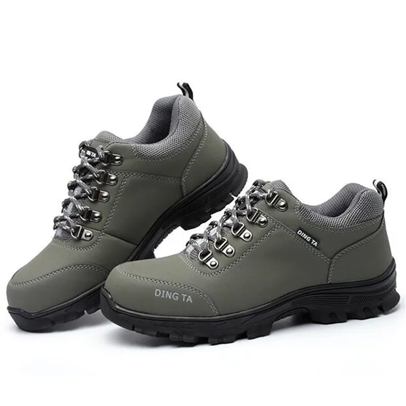 

Large Size Men Fashion High Quality Steel Toe Caps Work Safety Tooling Shoes Breathable Leather Security Working Boots Zapatos