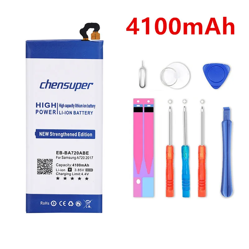 Chensuper 4100 мАч EB BA720ABE батарея для Samsung Galaxy A7 2017/SM A720 A720F A720S J7 Pro SM J730F/J7 2017|Аккумуляторы