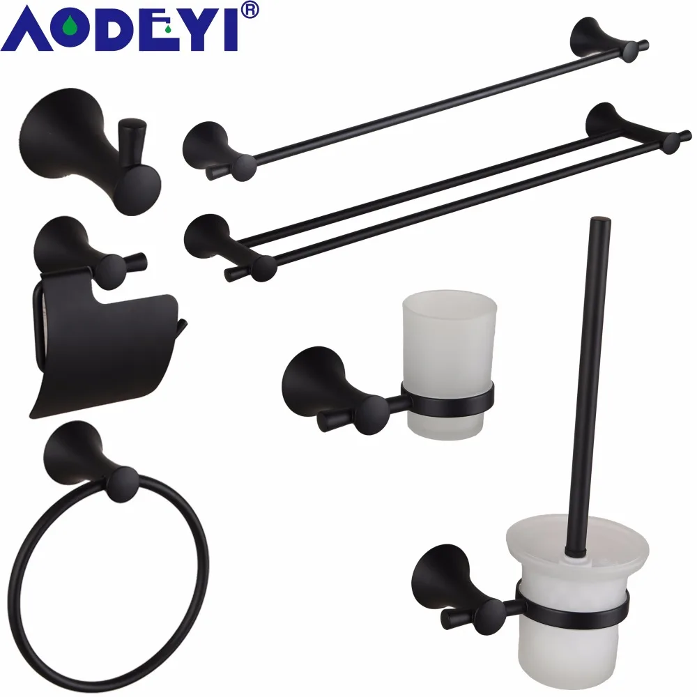 AODEYI аксессуары для ванной комнаты матовый черный настенный держатель бумаги