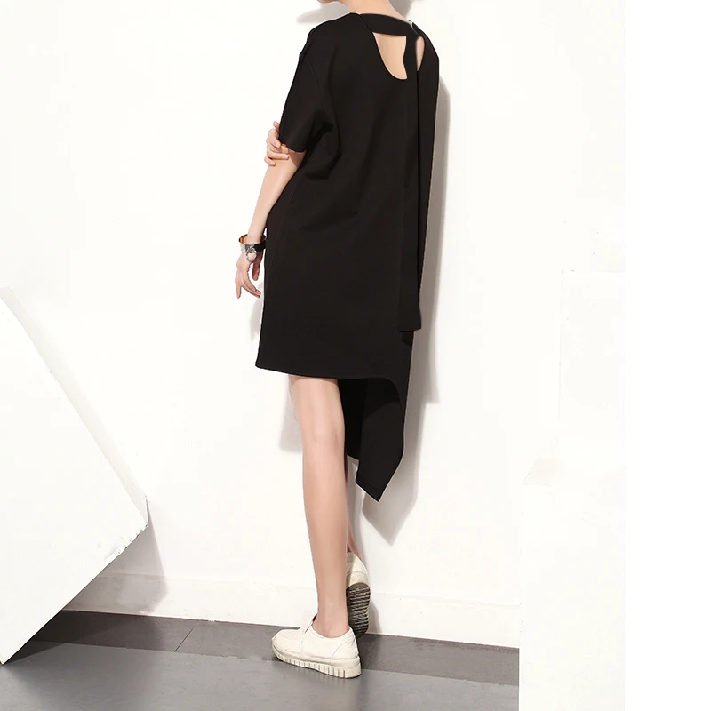 Летнее женское модное белое черное платье с открытой спиной необычное Длинное