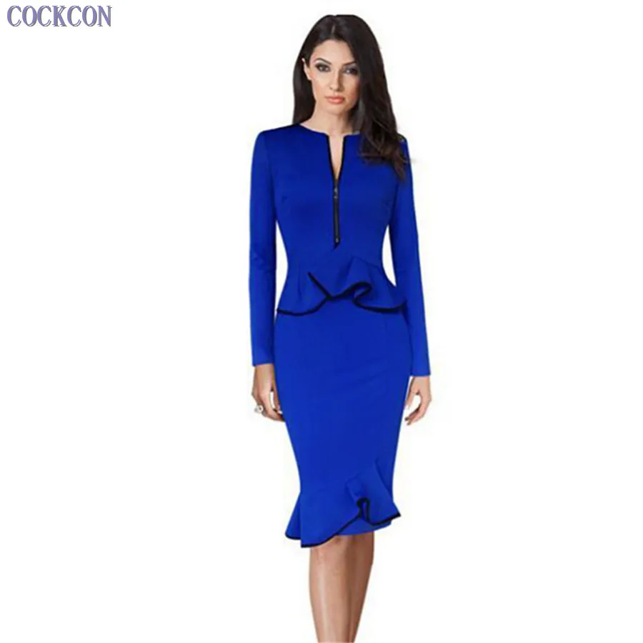 COCKCON Новое поступление 2017 года женское платье Горячая 4xl Королевский оборками с